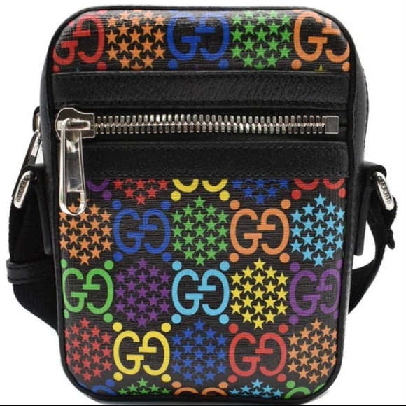 💯% Auth NEW Gucci GG Supreme Psychedelic Cross Body Bag with Box - Picture 3 of 8